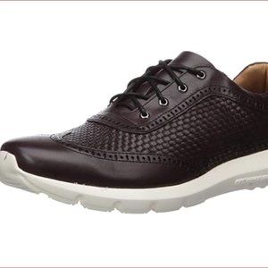 MARC JOSEPH NEW YORK Men's Leather Extra Lightweight Woven Wingtip US 9.5 Wine